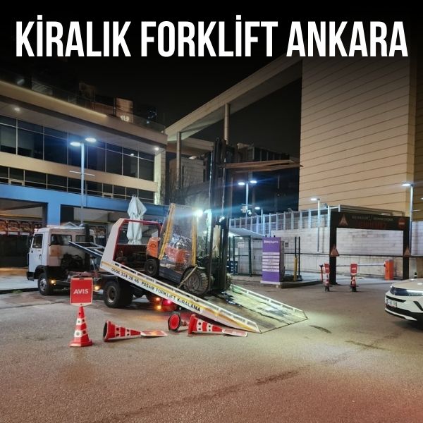 İlker bölgesinde günlük forklift kiralama hizmeti sunan forklift aracı